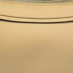 Bally Light Yellow Leather Zip Shoulder Bag