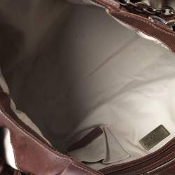 Pre Owned Bally Brown Leather Chain Shoulder Bag