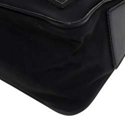 Pre Owned Bally Black Nylon and Leather Shoulder Bag