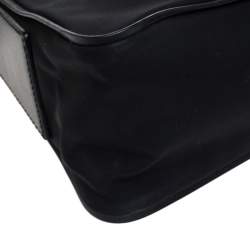 Pre Owned Bally Black Nylon and Leather Shoulder Bag