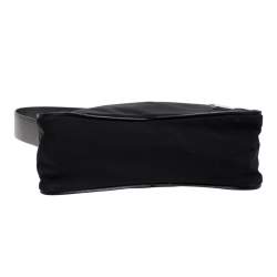 Pre Owned Bally Black Nylon and Leather Shoulder Bag