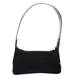Pre Owned Bally Black Nylon and Leather Shoulder Bag