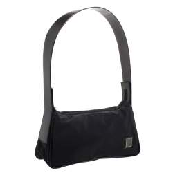 Pre Owned Bally Black Nylon and Leather Shoulder Bag