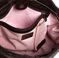 Bally Brown Leather Drawstring Shoulder Bag