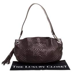 Bally Brown Leather Drawstring Shoulder Bag