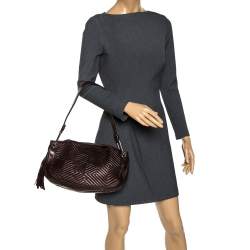 Bally Brown Leather Drawstring Shoulder Bag