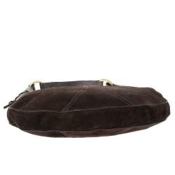 Bally Dark Brown Suede and Leather Hobo