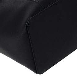 Bally Black Leather Striped Tote