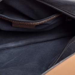 Bally Black/Beige Nylon and Leather Baguette Bag