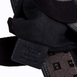 Pre Owned Bally Brown/Black Canvas and Leather Tote