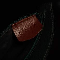 Pre Owned Bally Dark Green/Brown Leather Vintage Dome Satchel