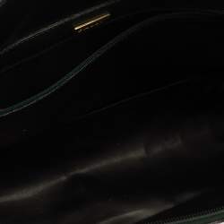 Pre Owned Bally Dark Green/Brown Leather Vintage Dome Satchel