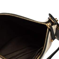 Pre Owned Bally Cream/Black Leather Fiona Crossbody Bag