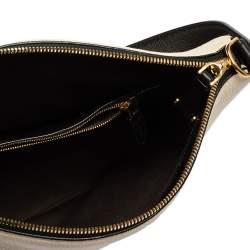 Pre Owned Bally Cream/Black Leather Fiona Crossbody Bag