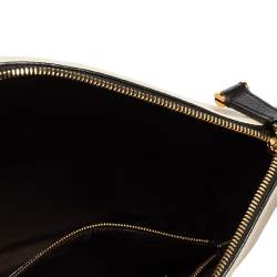 Pre Owned Bally Cream/Black Leather Fiona Crossbody Bag