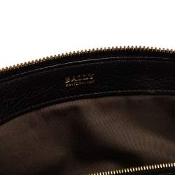 Pre Owned Bally Cream/Black Leather Fiona Crossbody Bag