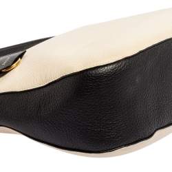 Pre Owned Bally Cream/Black Leather Fiona Crossbody Bag