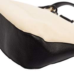 Pre Owned Bally Cream/Black Leather Fiona Crossbody Bag