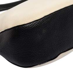 Pre Owned Bally Cream/Black Leather Fiona Crossbody Bag