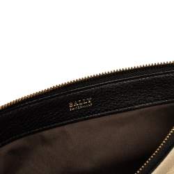 Pre Owned Bally Cream/Black Leather Fiona Crossbody Bag