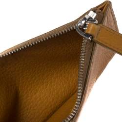 Pre Owned Bally Yellow Leather Zip Card Holder
