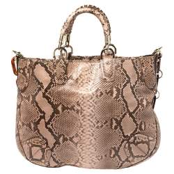 Bally Dusty Pink/Black Python Jana Shoulder Bag