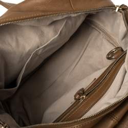 Pre Owned Bally Brown Leather Madrielle Satchel