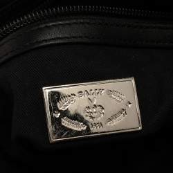 Pre Owned Bally Black Nylon and Leather Boston Bag