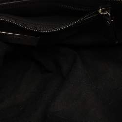 Pre Owned Bally Black Nylon and Leather Boston Bag