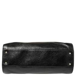Bally Shimmery Black Leather Satchel