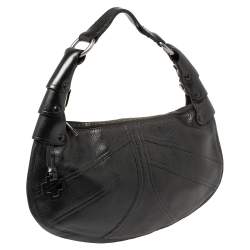 Pre Owned Bally Black Leather Hobo