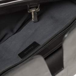 Pre Owned Bally Black Leather Double Pocket Flap Shoulder Bag