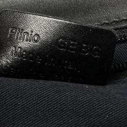 Pre Owned Bally Black Leather Double Pocket Flap Shoulder Bag