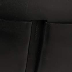 Pre Owned Bally Black Leather Double Pocket Flap Shoulder Bag