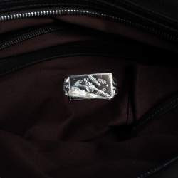 Pre Owned Bally Brown Suede and Leather Zip Pocket Satchel