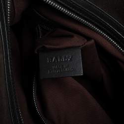 Pre Owned Bally Brown Suede and Leather Zip Pocket Satchel