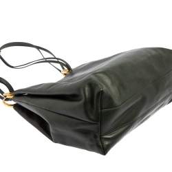 Pre Owned Bally Green Leather Hobo