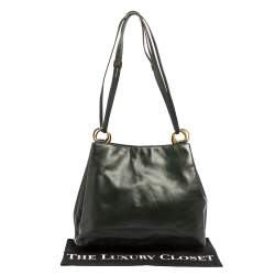Pre Owned Bally Green Leather Hobo
