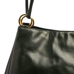 Pre Owned Bally Green Leather Hobo
