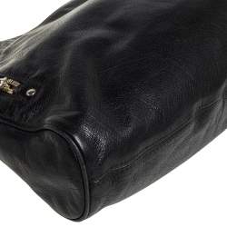 Pre Owned Bally Black Leather Chlorina Tote