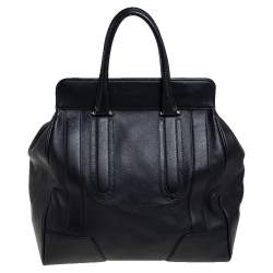 Pre Owned Bally Black Leather Satchel