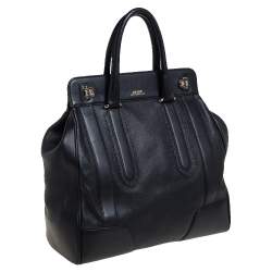 Pre Owned Bally Black Leather Satchel