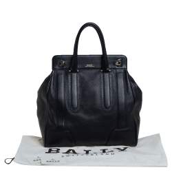 Pre Owned Bally Black Leather Satchel