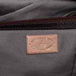 Pre Owned Bally Dark Brown Leather Tassel Satchel