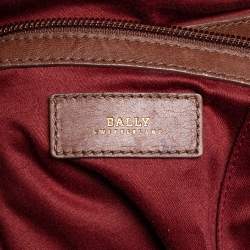 Pre Owned Bally Brown/Black Leather Flap Hobo