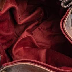 Pre Owned Bally Brown/Black Leather Flap Hobo