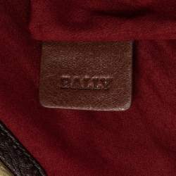 Pre Owned Bally Brown/Black Leather Flap Hobo