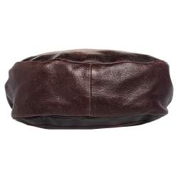 Pre Owned Bally Brown/Black Leather Flap Hobo