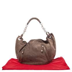 Bally Brown Suede Chain Hobo