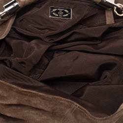 Bally Brown Suede Chain Hobo
